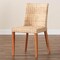 Bali & Pari Rowen Bohemian Light Honey Kubu Rattan and Mahogany Wood Dining Chair 245-13712-ZORO - alternate 6